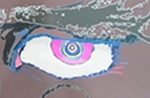 Josh Smith & Sophie von Hellermann Fish Face Monoprint