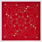 Ai Weiwei Middle Finger in Red Limited edition silkscreen