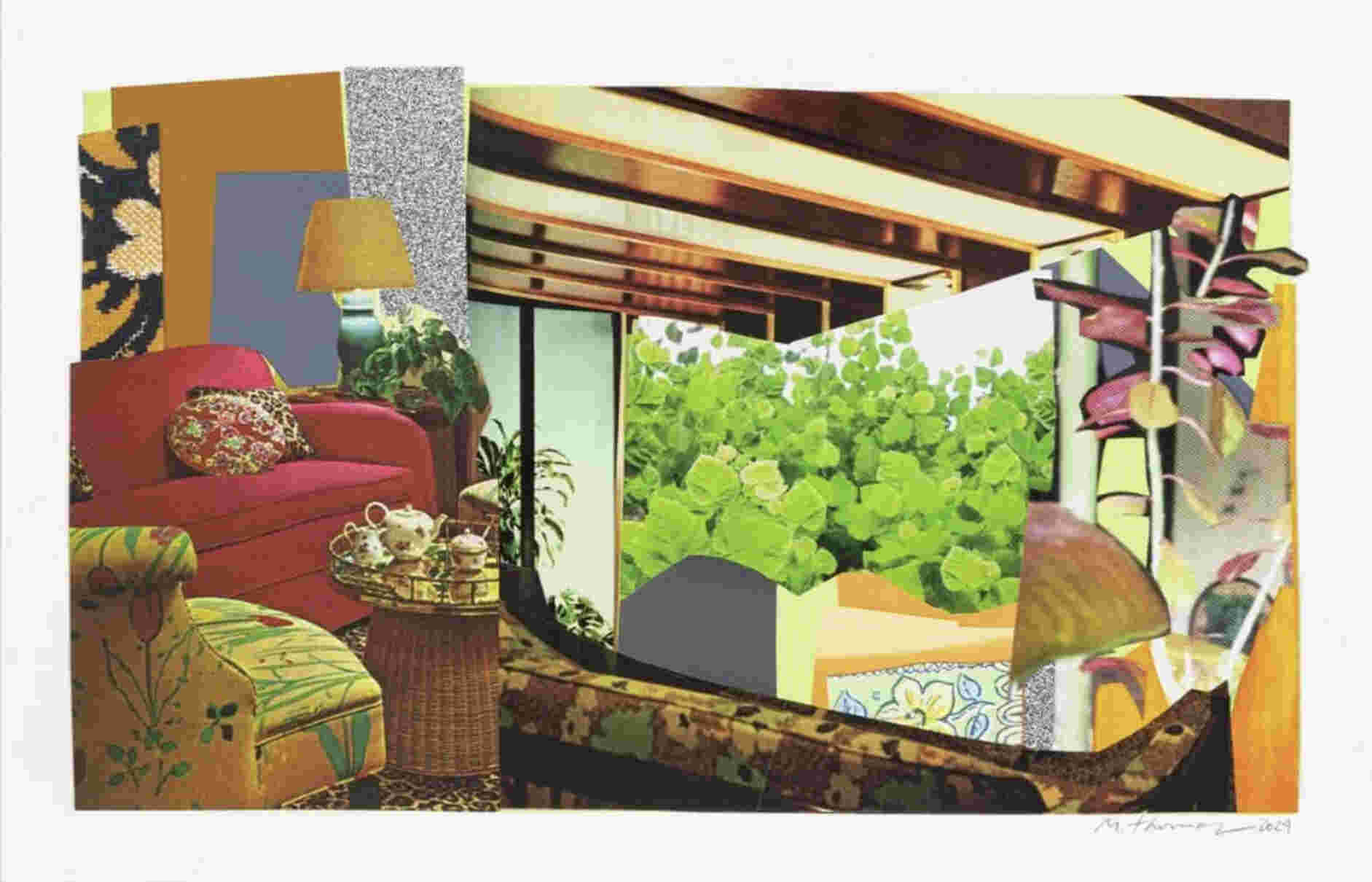 Red Couch and Landscape, 2024